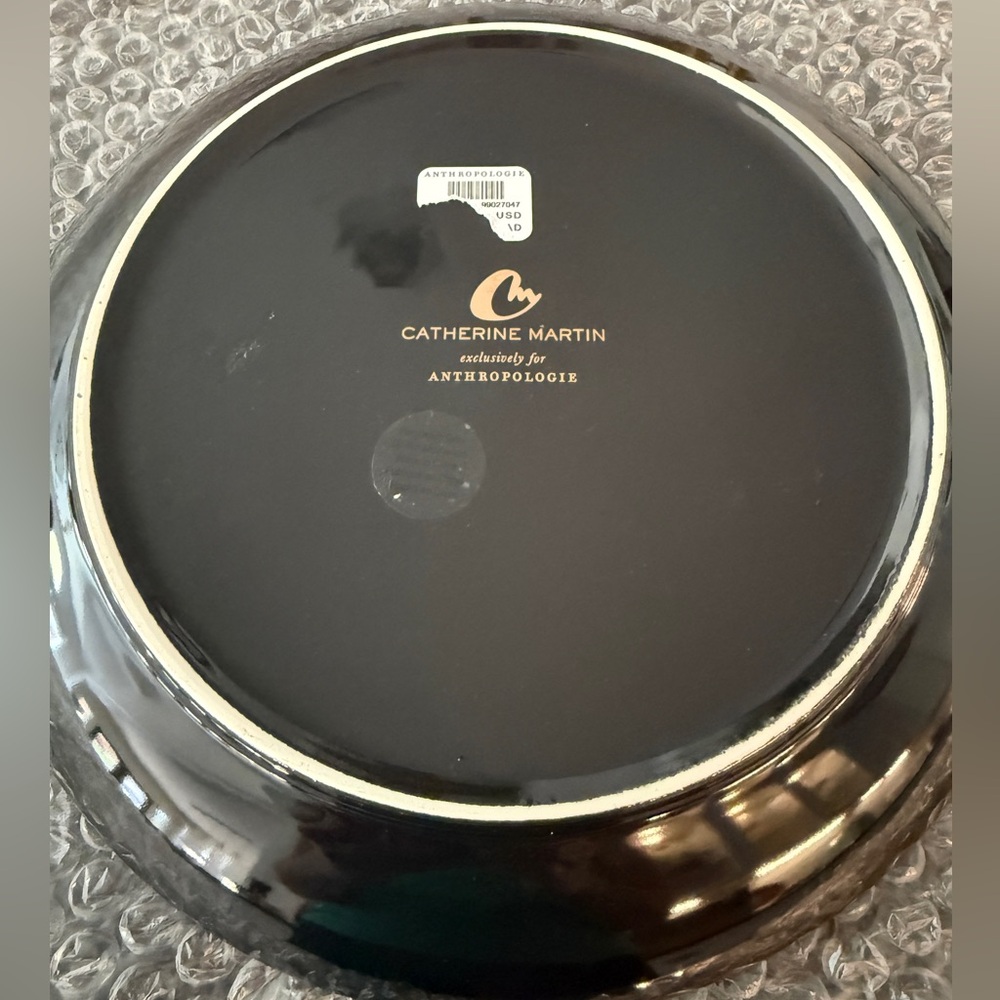 Anthropologie Catherine Martin Midnight Creatures Stoneware Dessert Plate | NWT - Picture 5 of 5